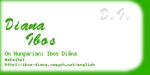 diana ibos business card